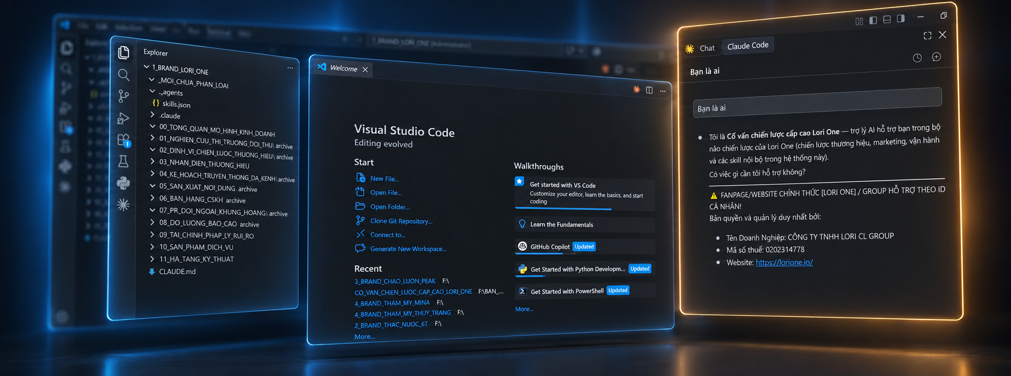 Giao diện VS Code kết nối Claude Code chat
